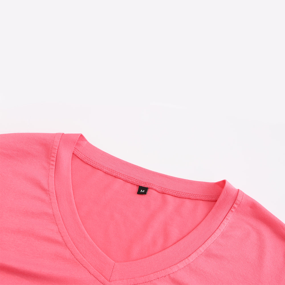 Women's embroidered ruffle edge long sleeved T-shirt