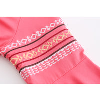 Túnica de punto suave y ceñida con escote en V para mujer con mangas con vuelo femeninas y diseño de bordado cruzado