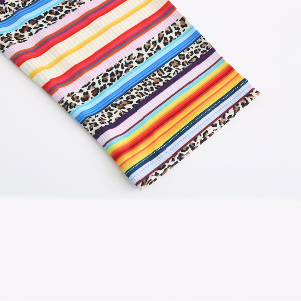 Women's floral print patchwork short-sleeved T-shirt