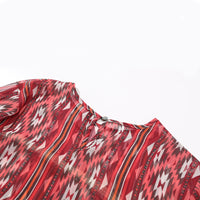 LISA - Blusa de gasa con mangas acampanadas para mujer