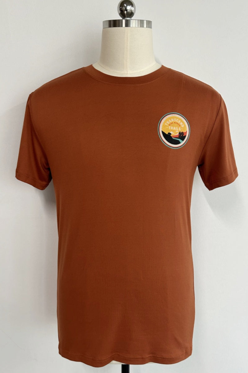 Unisex Free and Easy Daily Eco Short Sleeved Running Tee- M-01-002- Black, White,Slate Blue,Forest Green,Orange