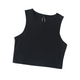 mid neck stretchy base layer and active tank top crop top