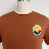 Unisex Free and Easy Daily Eco Short Sleeved Running Tee- M-01-002- Black, White,Slate Blue,Forest Green,Orange