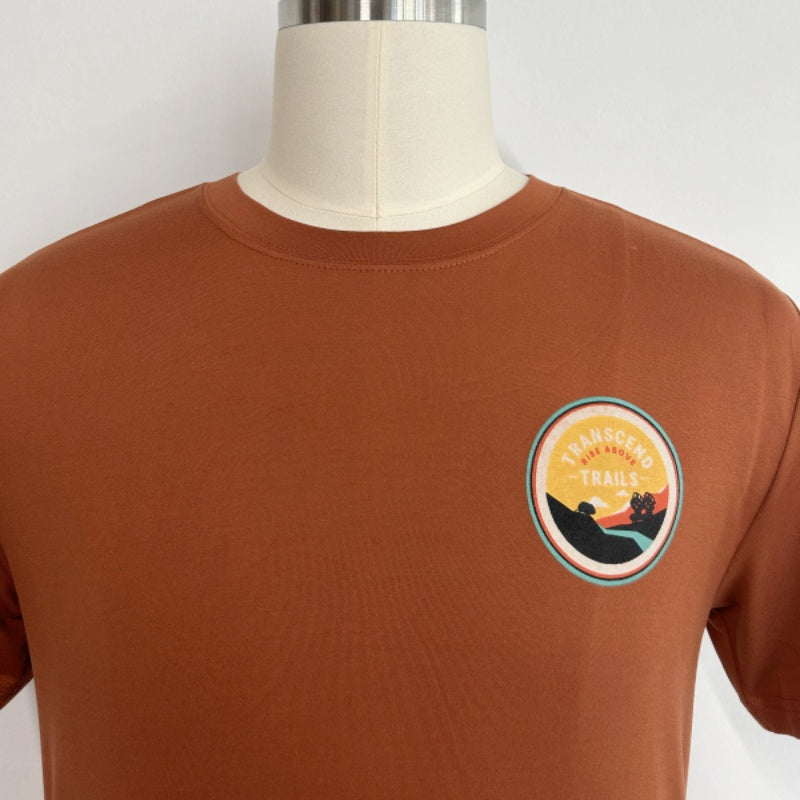 Unisex Free and Easy Daily Eco Short Sleeved Running Tee- M-01-002- Black, White,Slate Blue,Forest Green,Orange