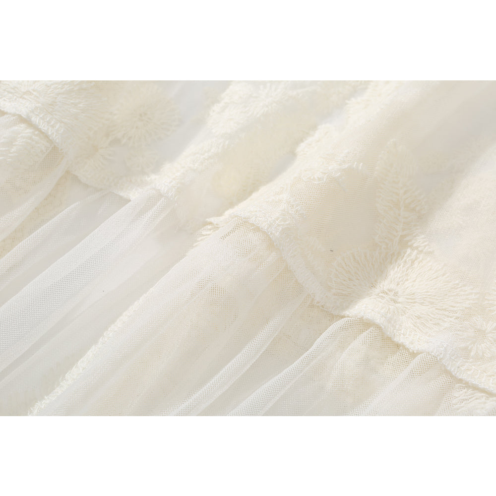 Women's sweet long lace cardigan