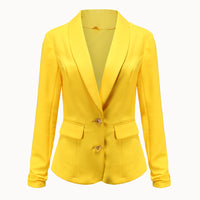 Martina - Chaqueta blazer de punto entallada de largo regular para mujer