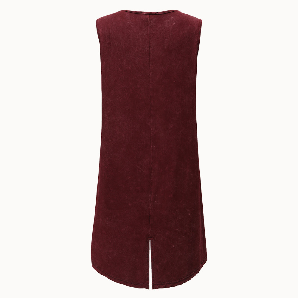 woman's Kim embroidered duster burgandy