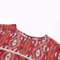 LISA - Blusa de gasa con mangas acampanadas para mujer