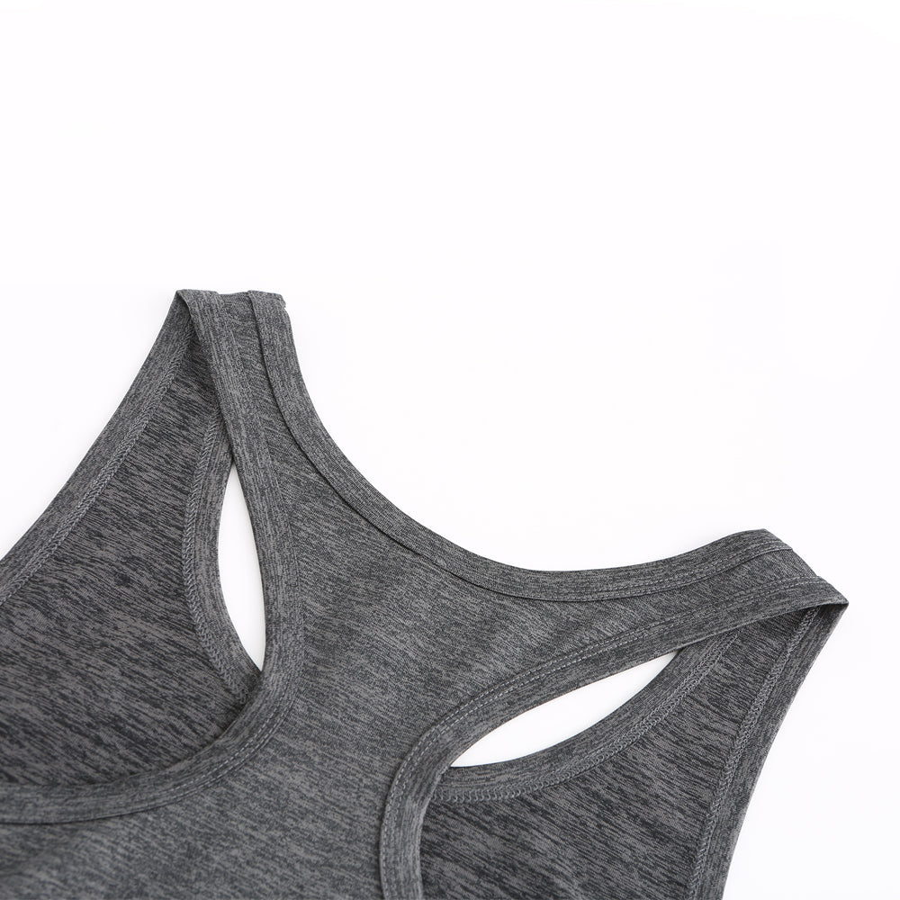 Camiseta deportiva sin mangas de poliéster reciclado ultraecológico para mujer con espalda nadadora