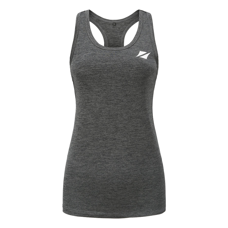 Camiseta deportiva sin mangas de poliéster reciclado ultraecológico para mujer con espalda nadadora