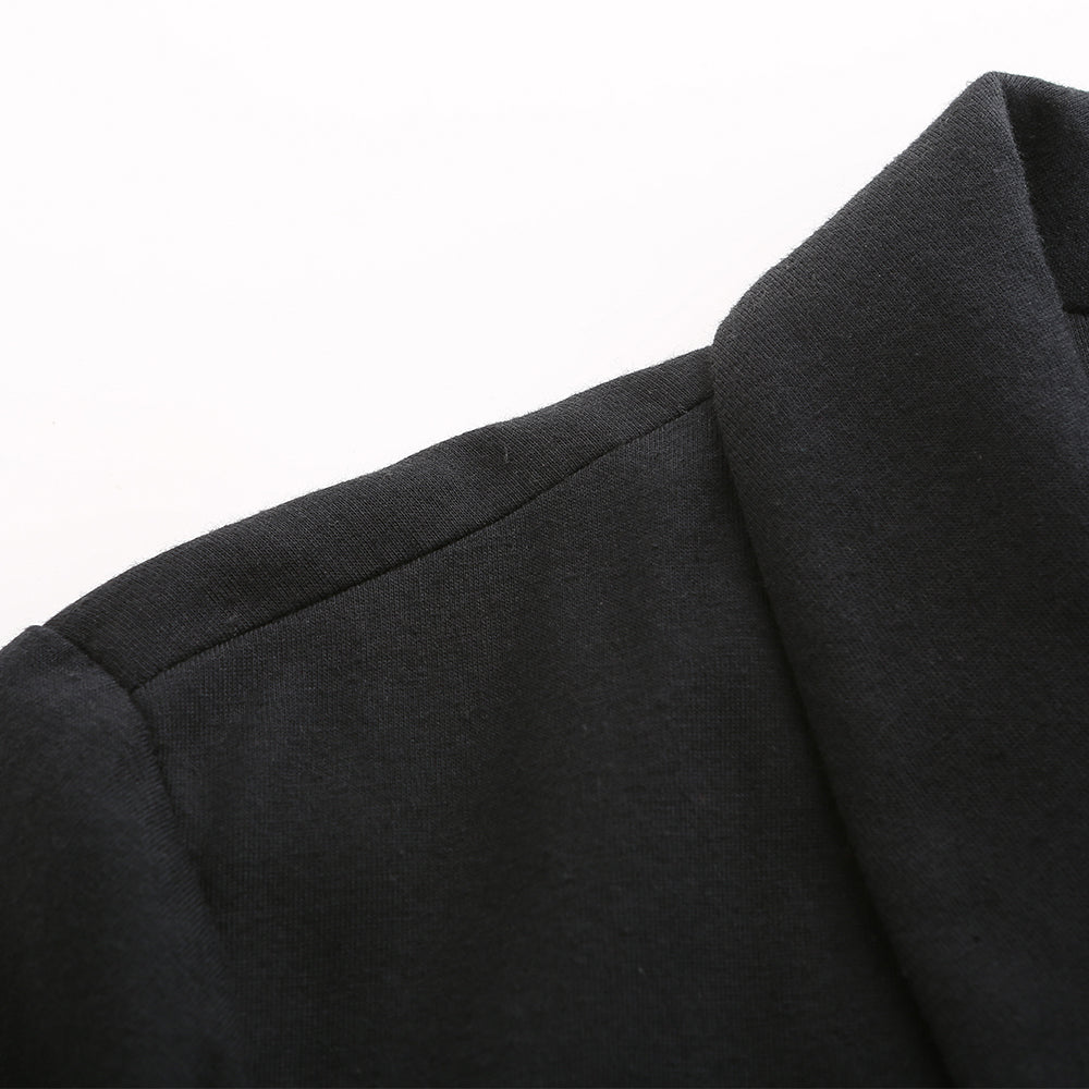 Chaqueta blazer de punto entallada para mujer, tipo traje, para oficina y uso diario.