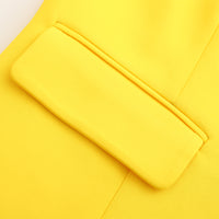 Martina - Chaqueta blazer de punto entallada de largo regular para mujer