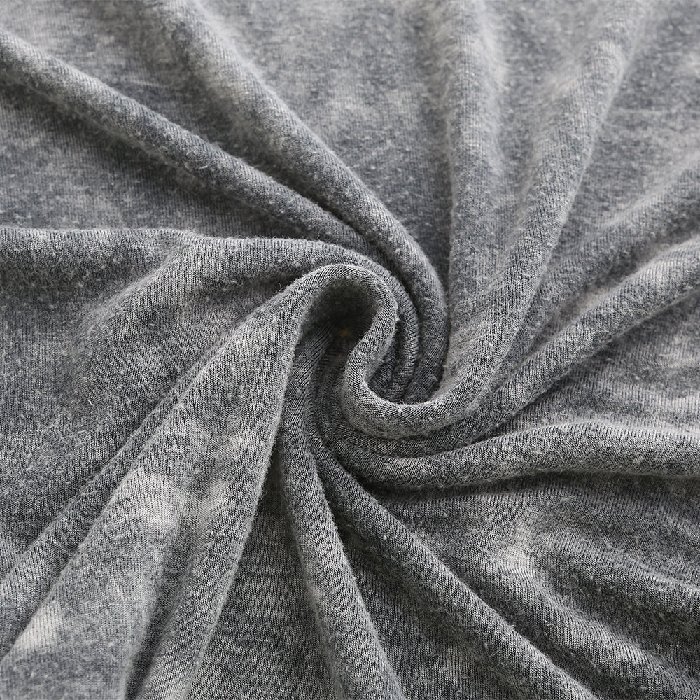 Women's lace-spliced washed cotton mid-sleeve shirt