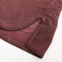 Garment Washed Scoop Neck T-shirt with Lace Yoke