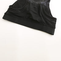 Top deportivo corto con espalda nadadora y ajuste Huggie para mujer