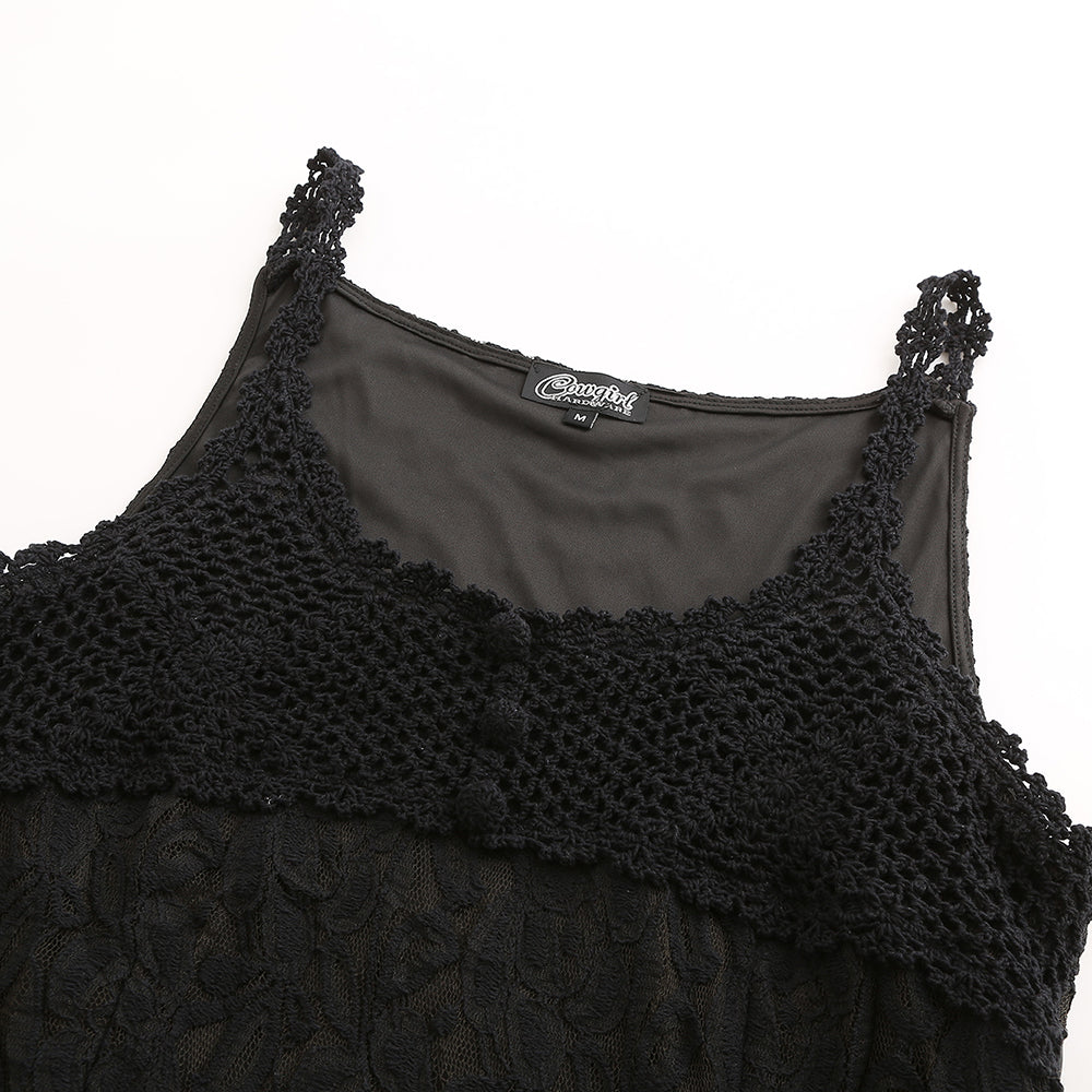 Women's Lace Sleeveless Suspender Dress