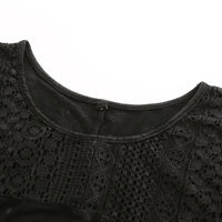Women's Lace Yoke Flared Hem Tunic