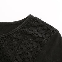 Women's Lace Yoke Flared Hem Tunic