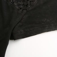 Women's Lace Yoke Flared Hem Tunic