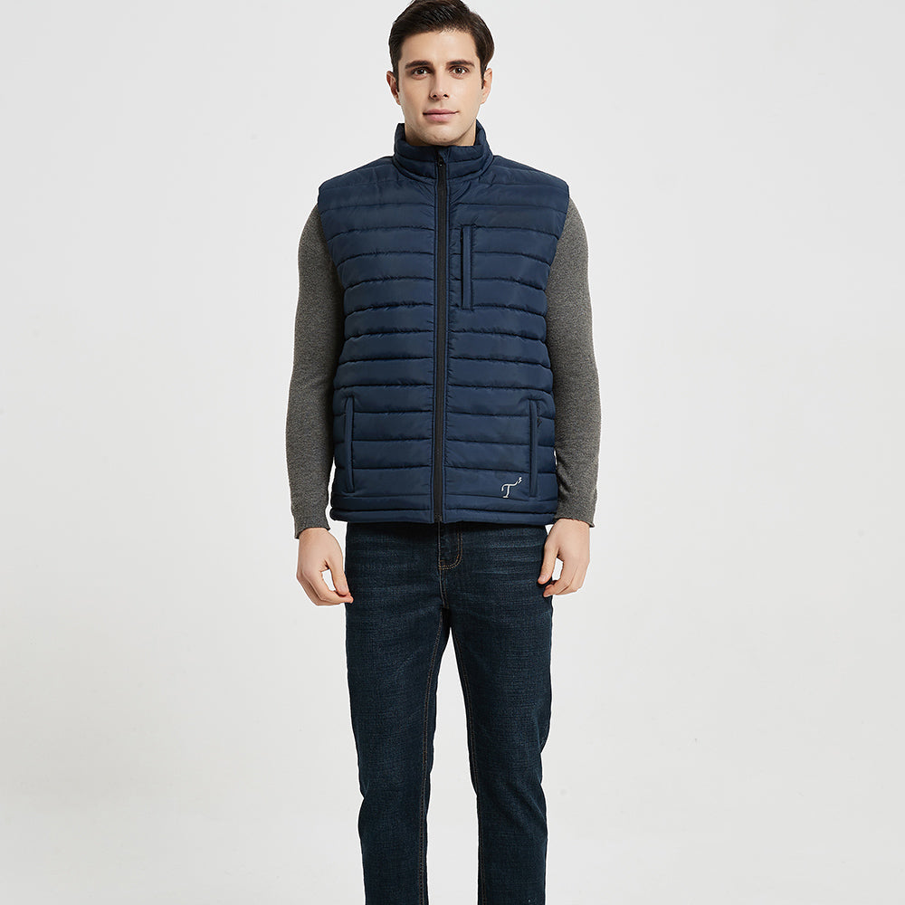 Chaleco acolchado para hombre: chaleco térmico ecológico de poliéster reciclado