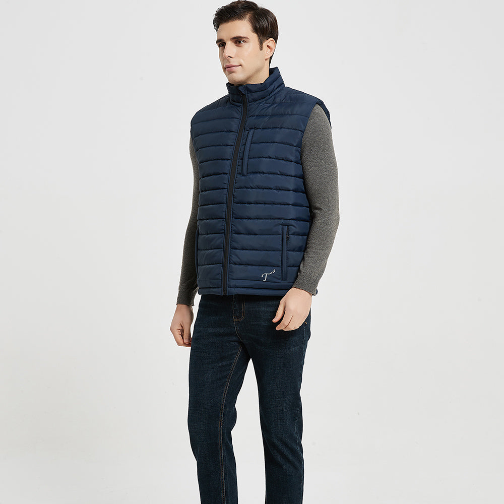 Chaleco acolchado para hombre: chaleco térmico ecológico de poliéster reciclado