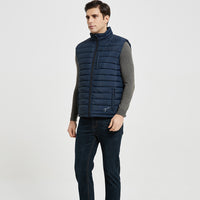 Chaleco acolchado para hombre: chaleco térmico ecológico de poliéster reciclado