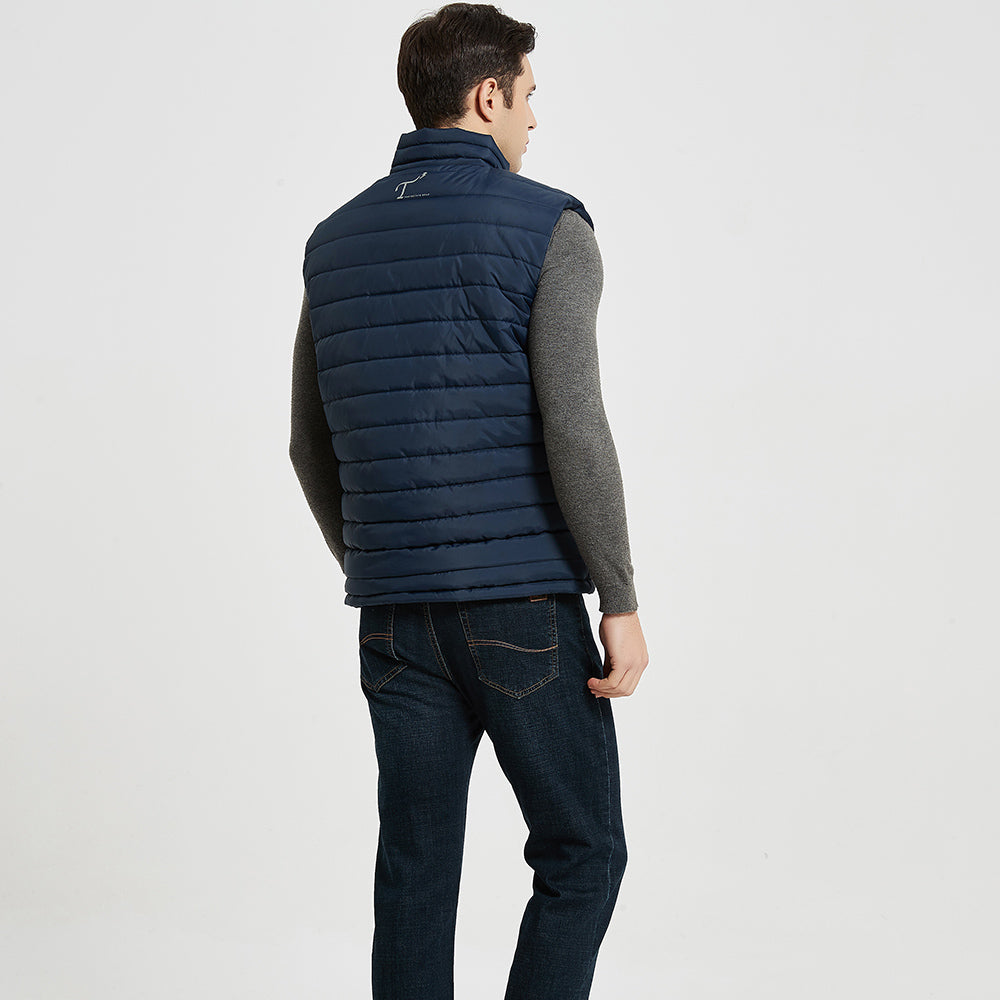 Chaleco acolchado para hombre: chaleco térmico ecológico de poliéster reciclado