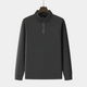 Men’s Thermal Quarter Zip Pullover – 280 GSM-M-01-003 Navy，Heather Grey