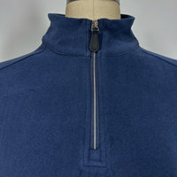 Men’s Thermal Quarter Zip Pullover – 280 GSM-M-01-003 Navy，Heather Grey