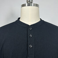 Camiseta Henley de manga larga para hombre | Mezcla de algodón 70% | 240 g/m² M-01-004 Azul marino