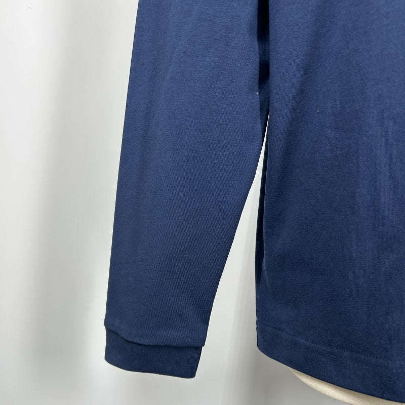 Camiseta Henley de manga larga para hombre | Mezcla de algodón 70% | 240 g/m² M-01-004 Azul marino