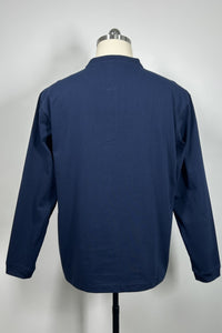 Camiseta Henley de manga larga para hombre | Mezcla de algodón 70% | 240 g/m² M-01-004 Azul marino