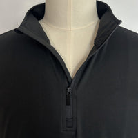 Suéter deportivo con cremallera de 1/4 para hombre | Protección UV 50+ | Ajuste seco - M-01-008 - Negro azabache