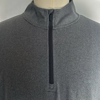 Eco Recycled Polyester 1/4 Zip Pullover | Light Weight|Dry Fit- M-01-008-Heather Charcoal
