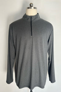 Eco Recycled Polyester 1/4 Zip Pullover | Light Weight|Dry Fit- M-01-008-Heather Charcoal