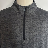 Eco Recycled Polyester 1/4 Zip Pullover | Light Weight|Dry Fit- M-01-008-Slub Black