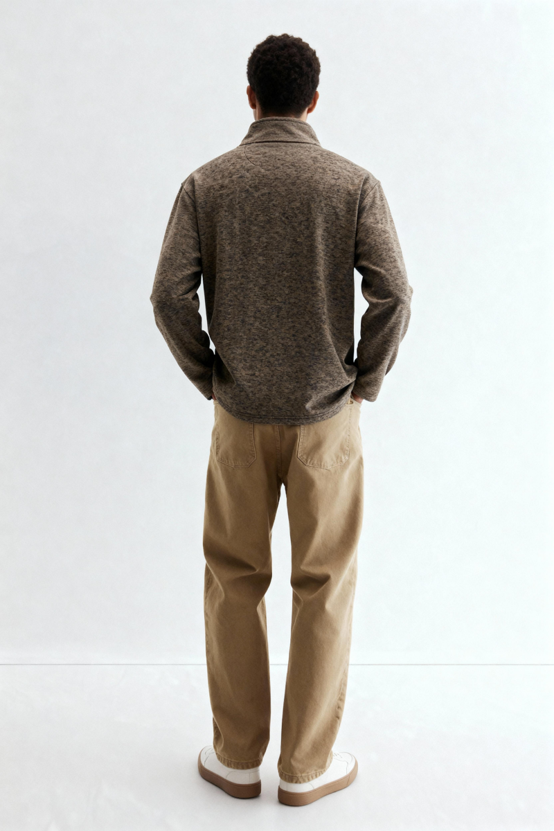 Men’s Performance  1/4 Zip Pullover | UV 50+ |Dry Fit- M-01-008-Heather Brown