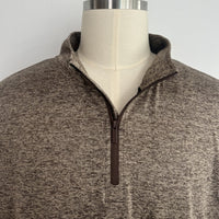 Men’s Performance  1/4 Zip Pullover | UV 50+ |Dry Fit- M-01-008-Heather Brown