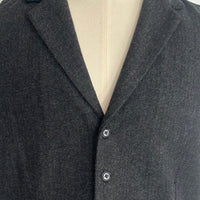 Chaleco clásico de lana de espiga para hombre | M-02-001 Carbón