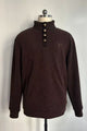 Men's quarter-button mid-collar shirt M-10-001 Black,Dark Choc