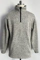 Men’s 1/4 Zip Fleece Pullover – 300GSM Speckle Polyester, Stand Collar,Hip Pockets-M-10-002-Oatmeal