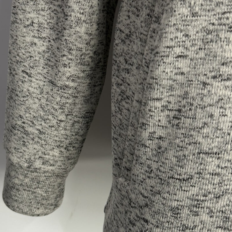 Men’s 1/4 Zip Fleece Pullover – 300GSM Speckle Polyester, Stand Collar,Hip Pockets-M-10-002-Oatmeal