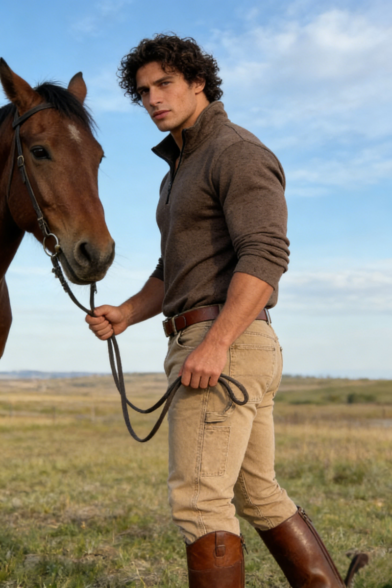 Suéter polar con cremallera de 1/4 para hombre, poliéster moteado de 300 g/m², cuello alto y bolsillos laterales, M-10-002, color chocolate oscuro