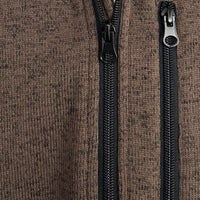 Men’s Full-Zip Fleece Vest |Zippered Pockets| Layering Essential|M-10-003-Dark Choc