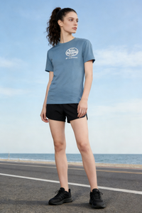 Unisex Free and Easy Daily Eco Short Sleeved Running Tee- M-01-002- Black, White,Slate Blue,Forest Green,Orange