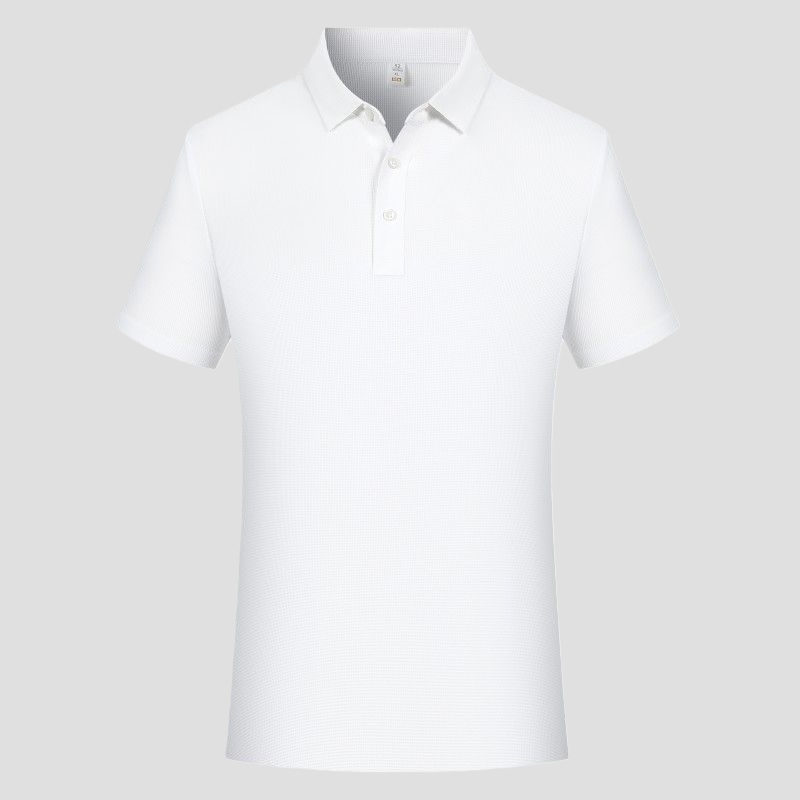 Performance Waffle Textured Heat-seamed Poloshirt Ideal for Golf Shirt or Activewear U-01-005 White,Denim