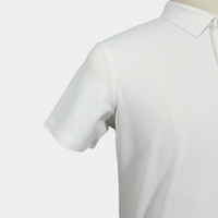 Performance Waffle Textured Heat-seamed Poloshirt Ideal for Golf Shirt or Activewear U-01-005 White,Denim