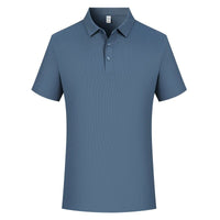 Performance Waffle Textured Heat-seamed Poloshirt Ideal for Golf Shirt or Activewear U-01-005 White,Denim