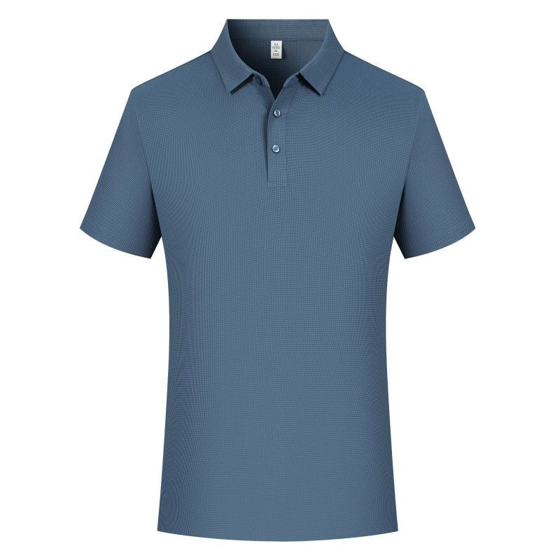 Performance Waffle Textured Heat-seamed Poloshirt Ideal for Golf Shirt or Activewear U-01-005 White,Denim