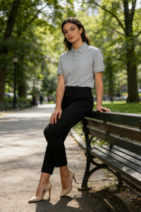 Unisex Performance Dry-Fit Piqué Polo Shirt U-01-006 Light Grey,Denim